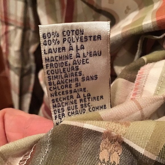 Allison Daley Womens Plaid 14 Blouse Button Roll Up Long Sleeve Fall Colors - Picture 9 of 9